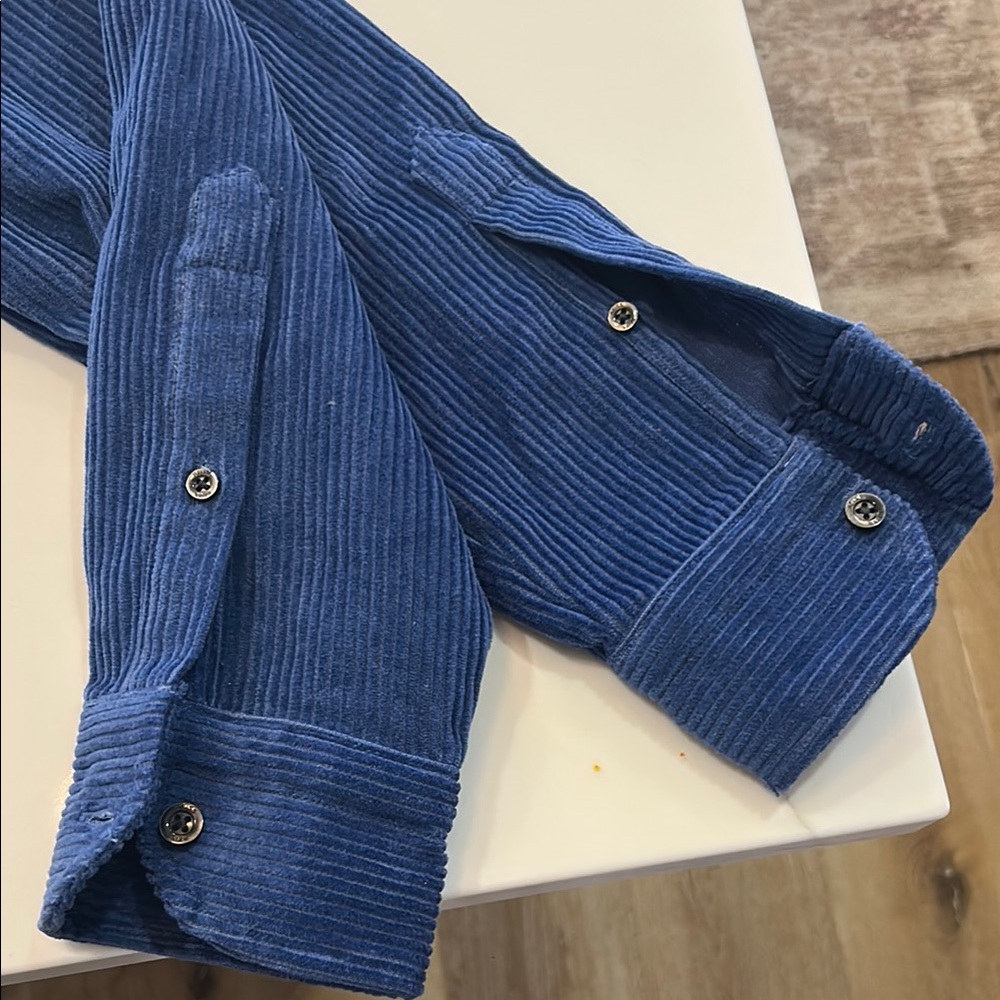 Reiss - Men’s Blue Corduroy Overshirt - Picture 12 of 14